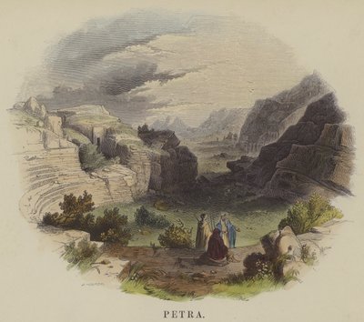 Petra (kolorowy grawer) autorstwa English School