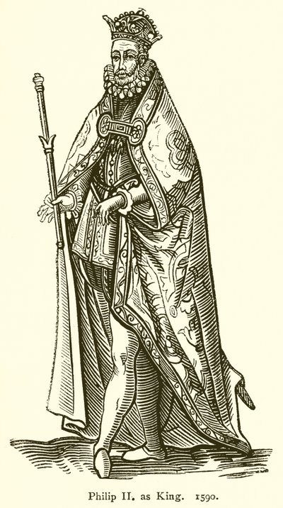 Filip II jako król. 1590 autorstwa English School