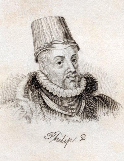 Filip II, ze „Słownika historycznego Krabba”, opublikowanego w 1825 r. autorstwa English School
