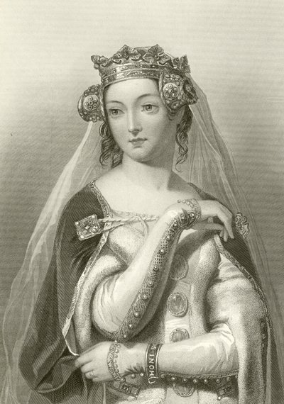 Filippa z Hainault, małżonka króla Edwarda III autorstwa English School