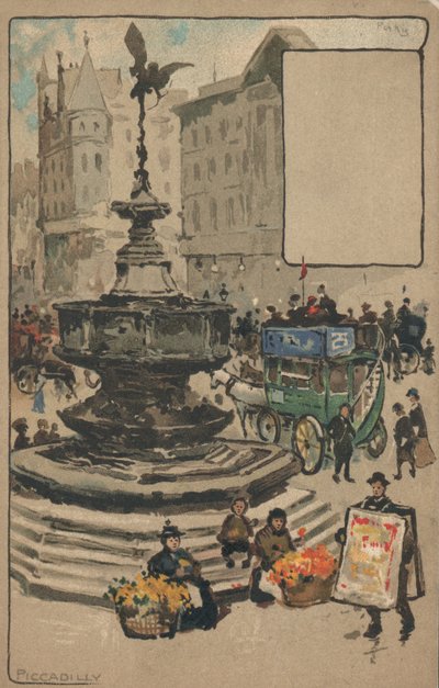 Piccadilly Circus, Londyn autorstwa English School