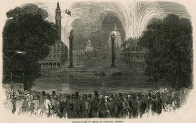 Model obrazu Wenecji w Vauxhall Gardens, Londyn autorstwa English School