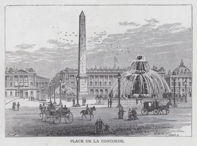 Place De La Concorde (grawerowanie) autorstwa English School