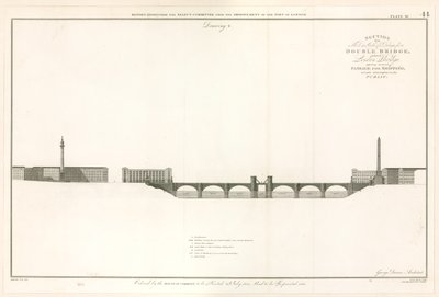 Zaplanuj most London Bridge zdolny do przepuszczania statków autorstwa English School