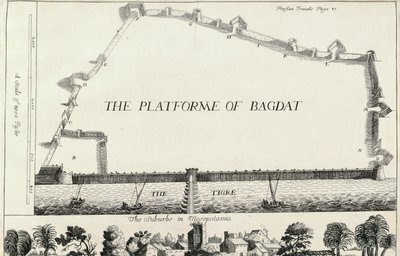 Plan Bagdadu, z angielskiego tłumaczenia Les Six Voyages de J.B. Tavernier autorstwa English School