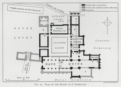 Plan Zakonu S Radegund (rycina) autorstwa English School