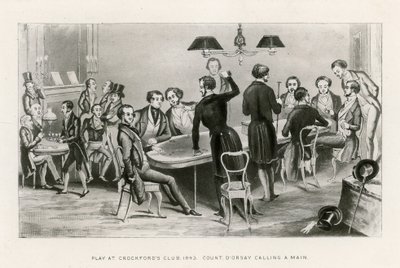 Zagraj w Crockfords Club, 1843. Hrabia DOrsay dzwoni do Main autorstwa English School