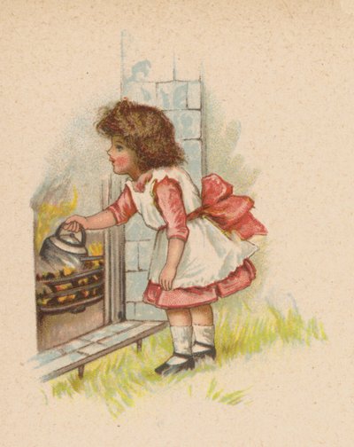 Polly włożyła czajnik (chromolitho) autorstwa English School