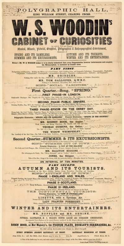 Sala Poligraficzna, King William Street, Charing Cross. Reklama autorstwa English School