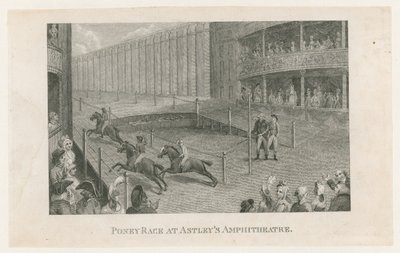 Poney Race w Astleys Amphitheater autorstwa English School