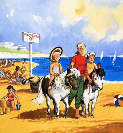 Przejażdżki na kucykach na plaży? autorstwa English School