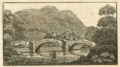 Pooley Bridge, Ullswater (grawerowanie) autorstwa English School