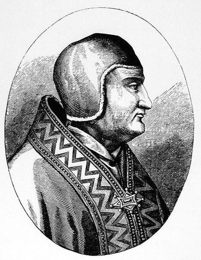 Papież Klemens IV (ok. 1195-1268) ilustracja z nauki i literatury w średniowieczu i renesansie, napisana i rytowana przez Paula Lacroix, 1878 autorstwa English School