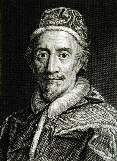 Papież Klemens IX (1600-69) (rycina) autorstwa English School