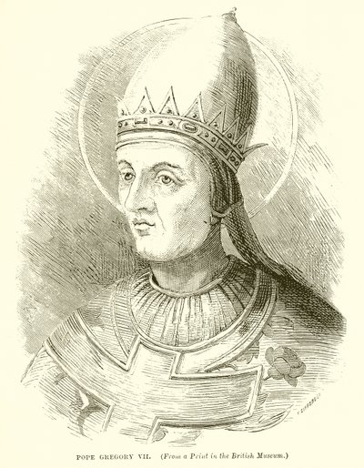 Papież Grzegorz VII autorstwa English School