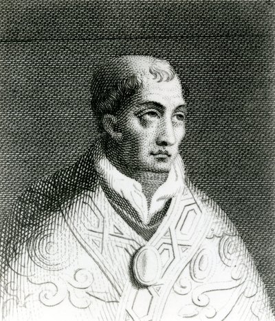 Papież Jan VIII (820-82) (rycina) autorstwa English School