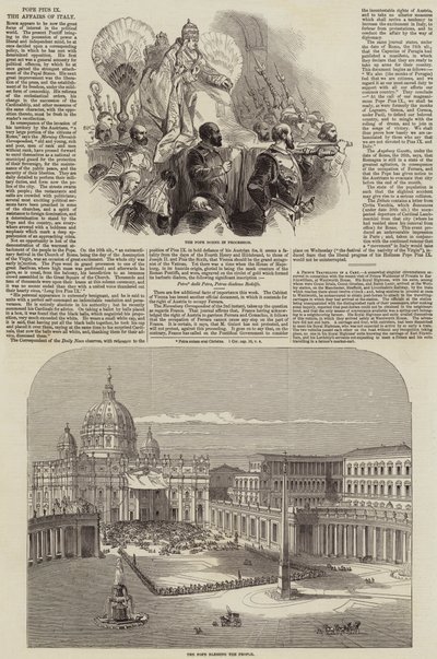 Papież Pius IX (rycina) autorstwa English School