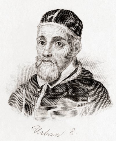 Papież Urban VIII, ok. 1568-1644, urodzony jako Maffeo Barberini (rycina) autorstwa English School