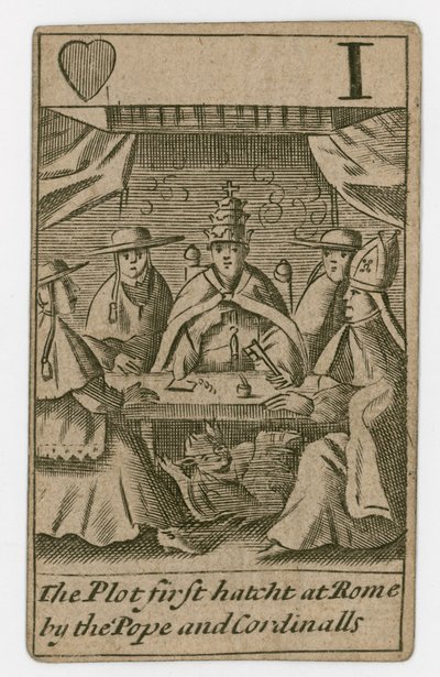 Karta do gry Popish Działka autorstwa English School