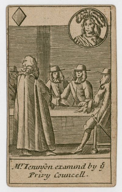 Karta do gry w stylu papieskim, 1679 autorstwa English School