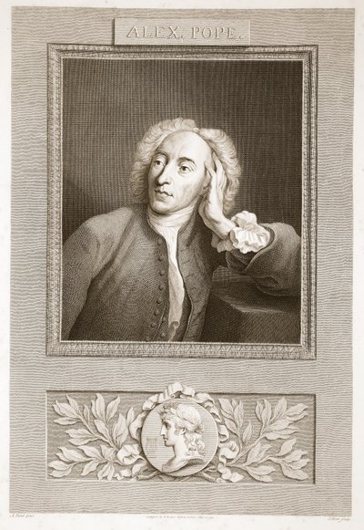 Portret Aleksandra Papieża, ilustracja z David Hume The History of England, wyd. R. Bowyer, Londyn, 1812 r. autorstwa English School