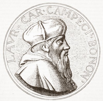 Portret kardynała Campeggio, ilustracja z Historii protestantyzmu Jamesa Aitkena Wylie (1808-1890), wyd. 1878 autorstwa English School