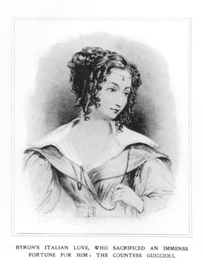 Portret hrabiny Guiccioli (1800-73) autorstwa English School