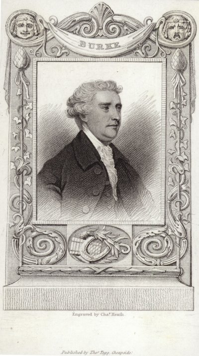 Portret Edmunda Burke .a autorstwa English School