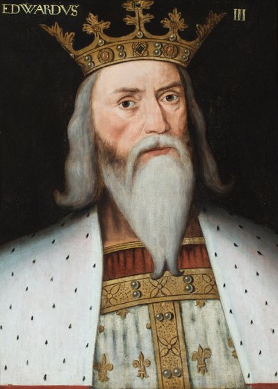 Portret Edwarda III (olej na płycie) autorstwa English School
