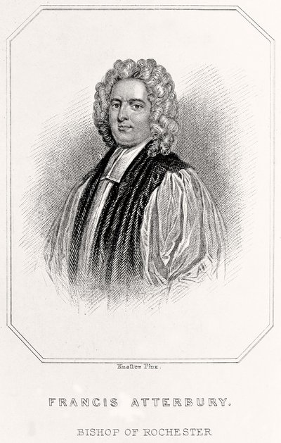 Portret Francisa Atterbury, biskupa Rochester, 1835 autorstwa English School