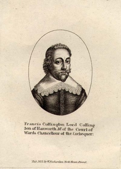 Portret Francisa Cottingtona, barona Cottingtona (ok. 1578-1652) wyd. 1812 (grawerowanie) autorstwa English School