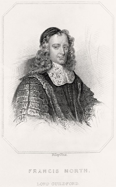 Portret Francisa Northa, Lord Guildford, 1835 autorstwa English School