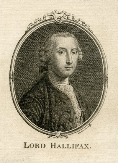 Portret George Montagu Dunk, 2. hrabia Halifax (1716-71), grawerowany przez Aliamet autorstwa English School
