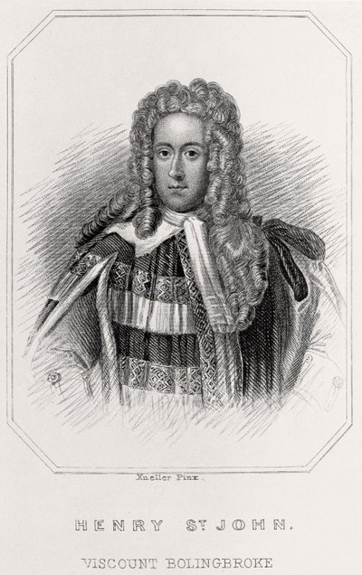 Portret Henryka St. Johna, wicehrabiego Bolingbroke, 1835 autorstwa English School