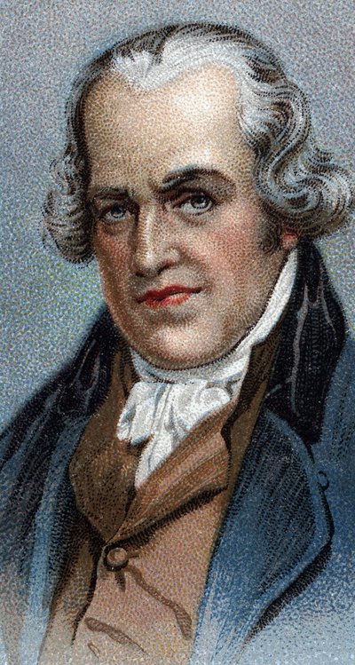 Portret Jamesa Watta (1736-1819), szkockiego inżyniera - Z serii „” Leaders of Men”” - Chromolitografia - Szkoła angielska, XX wiek - autorstwa English School