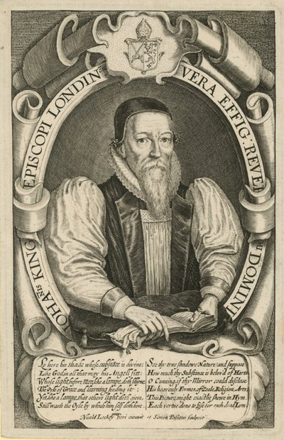 Portret Johna Kinga, biskupa Londynu 1611-21 autorstwa English School