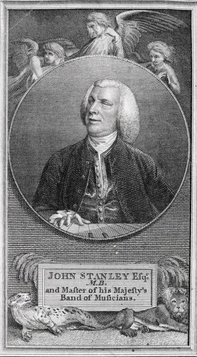 Portret Johna Stanleya (1712-86) autorstwa English School