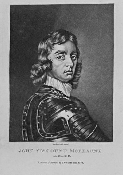 Portret Johna Viscounta Mordaunta, z „Characters Illustrious in British History”, autorstwa Richarda Earloma i Charlesa Turnera, 1815 autorstwa English School