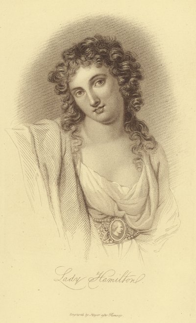 Portret Lady Hamilton (grafika) autorstwa English School