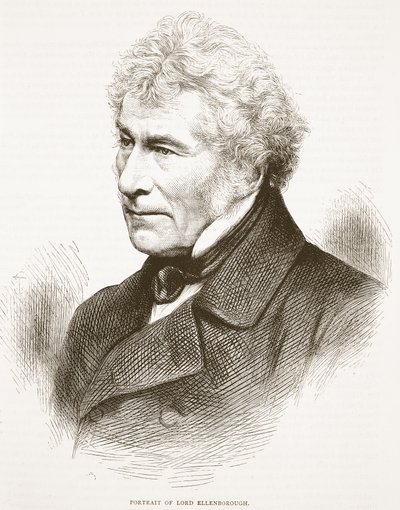 Portret Lorda Ellenborough, ilustracja z Cassells Illustrated History of England autorstwa English School