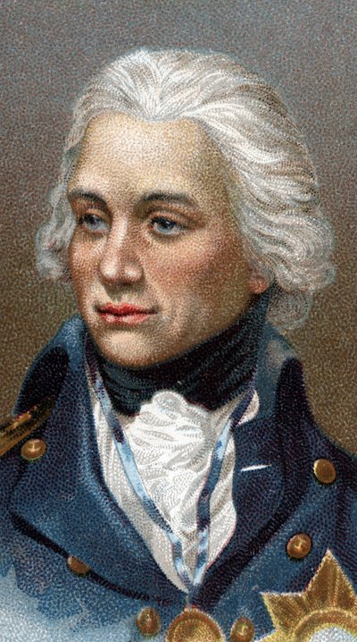Portret Lorda Horatio Nelsona - Z serii „”Lideers of Men”” - Chromolitografia - Szkoła angielska, XX wiek - autorstwa English School