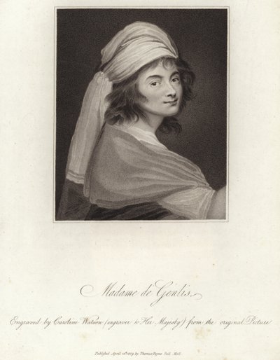 Portret Madame de Genlis autorstwa English School
