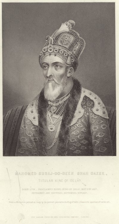 Portret Mahomeda Suraj-u-Din Shah Ghazi autorstwa English School