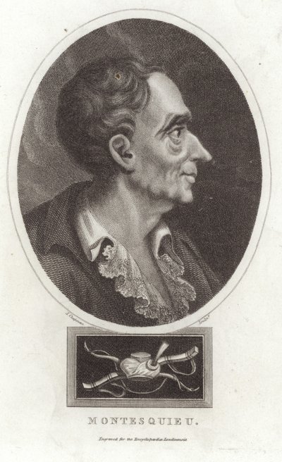 Portret Monteskiusza autorstwa English School