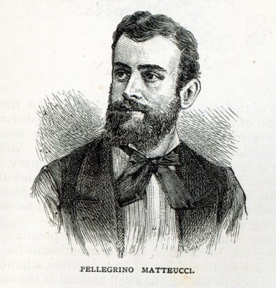Portret Pellegrino Matteucci, z „Godziny wypoczynku”, 1888 autorstwa English School