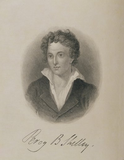 Portret Percy Bysshe Shelleya (1792-1822), autorstwa English School
