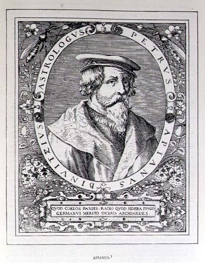 Portret Petrusa Apianusa (1501-52) z Narrative and Critical History of America, pod redakcją Justina Winsora, Londyn, 1886 autorstwa English School