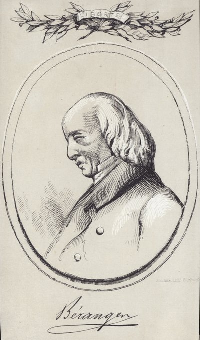 Portret Pierre-Jeana de Beranger autorstwa English School