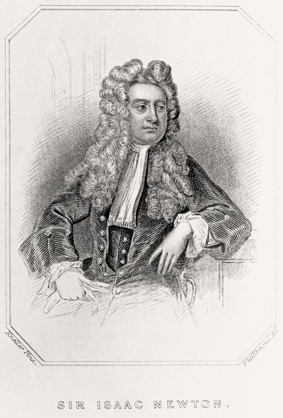 Portret Sir Izaaka Newtona, 1835 autorstwa English School