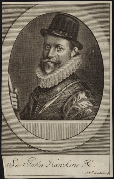 Portret Sir Johna Hawkinsa autorstwa English School